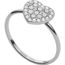 Fossil Damen-Damenring Edelstahl Perlmutt 50 32012542 56 Damen 