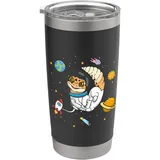 Reptile Kids Girls Boys Astronaut Space Leopard Gecko Lover Doppelwandiger Edelstahl-Thermobecher