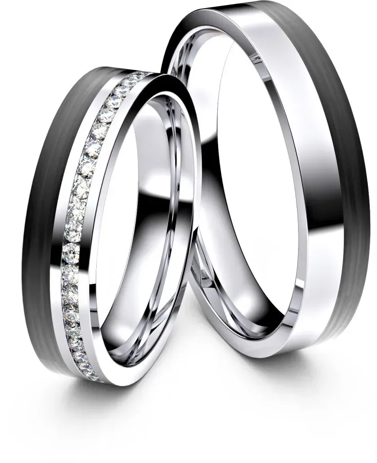 ASF Trauringe Partnerringe S015 Carbon - 9381