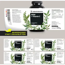 Natural Elements MSM 2000mg + Vitamin C Tabletten 365 St.