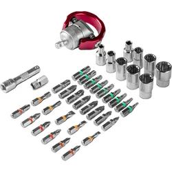 Trotec Coffret de douilles et d'embouts de vissage (40 pces)