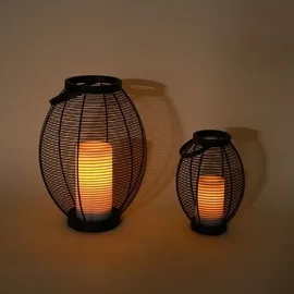 esotec Solarleuchte Dekoleuchte Laternen CHIARA 2er-Set wetterfest METALL 102218