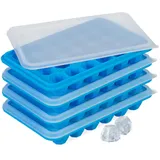 Relaxdays Eiswrfelform, Eisformen, Blau, Transparent