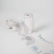 A.S. Création Bordüre 5 m x 15 cm Blau/Grau/Weiß