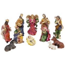 ToCi Krippenfigur Krippenfiguren Set Weihnachten mit 11 Figuren (bis 10 cm) für Krippen