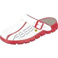 Abeba ESD-Berufsschuhe Dynamic Clog weiß/rot, Größe 38