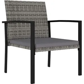 vidaXL Garten-Essgruppe 3-tlg. Grau