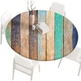 Tischdecke Rund Gartentischdecke Rund 140 120 80 60 cm, Spanntischdecke Rund Tablecloth, Tischdecke Rund Outdoor Abwaschbar Tischtücher, Round Table Cloth, Runde Tischdecke für draußen 110cm C