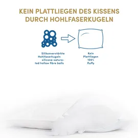 Schlafmond Kopfkissen LILLY 40 x 80 cm Beige