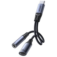 Joyroom SY-C02 2in1 DAC-Adapter USB-C auf USB-C / 3,5-mm-Miniklinke – Schwarz