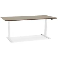 KADIMA DESIGN Schreibtisch, Braun, Holzwerkstoff, Rechteckig,Rechteckig, Kufe, 90x128x90 cm