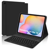 SENGBIRCH Tastaturhülle für Samsung Galaxy Tab S6 10,4 Zoll (26,7 cm), abnehmbare Bluetooth-Tastatur, Schutzhülle für Galaxy Tab S6 10,4 Zoll mit kabelloser Tastatur, Schwarz