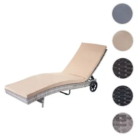 MCW MCW-D80 Gartenliege 205 x 72 x 91 cm grau/beige