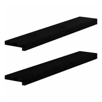 vidaXL Fensterbank 2 Stk. Dunkelbraun 90x15x2 cm Massivholz Eiche