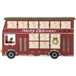 Bloomingville Edward Adventskalender Kalender mit Licht, L37xH21xB11,5 cm