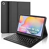 Tastatur für Samsung Galaxy Tab S6 Lite 2024, Hülle mit Tastatur Galaxy Tab S6, Bluetooth Magnetischer QWERTZ Keyboard Samsung für S6 Lite 10.2 Zoll 2024/2022 (SM-P610/P615/P613/P619), Schwarz