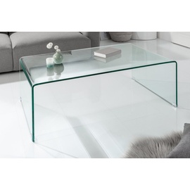 Riess Ambiente Design Couchtisch FANTOME 110cm Sicherheitsglas klar Sofatisch Wohnzimmer Tisch