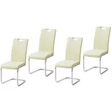 Hti-Living Esszimmerstuhl Kelly C Kunstleder beige 4er Set