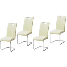 Hti-Living Esszimmerstuhl Kelly C Kunstleder beige 4er Set