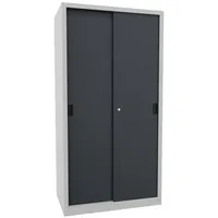Pavoy Schiebetürenschrank Stahl 1950x1000x600 mm RAL 7035/7016