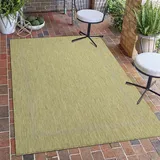 Carpetsale24 Outdoor Teppich Wetterfest 280x370 cm Grün Bordüre Design Flachgewebe Waschbar XXL Extra Groß für Wohnzimmer Esszimmer Terrasse Garten