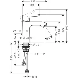 Hansgrohe Metris Einhandmischer DN 15 (31074000)