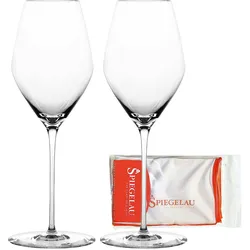 Spiegelau Hi-Lite Champagnerglas 347 ml 2er Set + Poliertuch