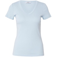 Esprit Baumwoll-T-Shirt mit V-Ausschnitt LIGHT BLUE XS