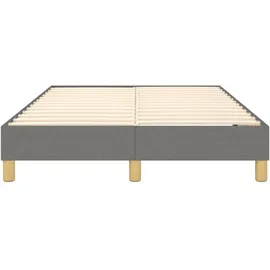 vidaXL Bettgestell ohne Matratze Dunkelgrau 120x200 cm Stoff