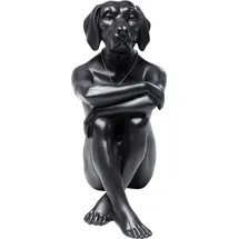 Kare Deko Figur Hund Marc, Schwarz, Sitzender Hund, 33 cm hoch