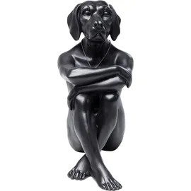 Kare Deko Figur Hund Marc, Schwarz, Sitzender Hund, 33 cm hoch