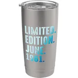 Juni 1961 Jahr 1961 Retro 1961 Vintage Limited Edition Doppelwandiger Edelstahl-Thermobecher
