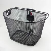 Fahrradkorb inkl. Lenkeradapter schwarz vorn 34x25x26cm Metall Fahrrad Korb - Schwarz