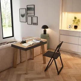 SKRAUT HOME Ausziehtisch 262 x 73 x 90 cm Eiche schwarz
