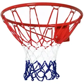 Homcom Basketballkorb Metallrohr Polypropylen Rot Blau Weiß 46 x H1,6 cm