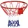 Homcom Basketballkorb Metallrohr Polypropylen Rot Blau Weiß 46 x H1,6 cm