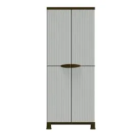 vidaXL Kunststoffschrank 0,68 x 0,39 x 1,72 m Rattan-Design