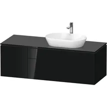 Duravit Duravit, Waschtischunterschrank wandhängend „L-Cube“ 142 à 48,2 × 55 cm) Schwarz Hochglanz, rechts
