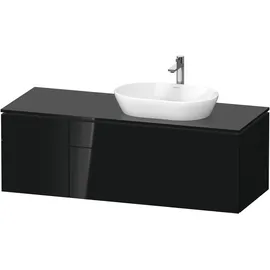 Duravit Duravit, Waschtischunterschrank wandhängend „L-Cube“ 142 à 48,2 × 55 cm) Schwarz Hochglanz, rechts