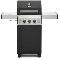 TAINO BLACK 2+1 Gasgrill mit Seitenbrenner Gasgrill 2 Brenner Matt Schwarz