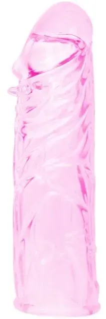 BAILE - ROSA STIMULIERENDE PENISHÜLLE AUS SILIKON 13 CM
