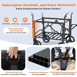 Sekey Bollerwagen faltbar schwarz