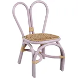 Kinderstuhl aus Rattan violett Boho Stil Indoor Outdoor Kinderzimmer Desimi