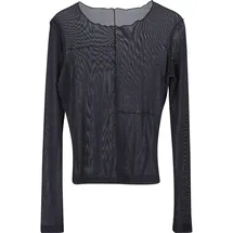 URBAN CLASSICS Ladies Exposed Seam Mesh Longsleeve Schwarz M