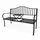 Lemodo Gartenbank 147 x 49 x 96 cm Schwarz