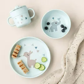 Done by Deer Foodie Geschirr-Set mit Saugnapf Blau