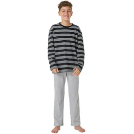 SCHIESSER Pyjama Nightwear Schwarz/Grau 140