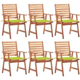 vidaXL Gartenstuhl 48 x 49 x 25 cm grün 6 St.