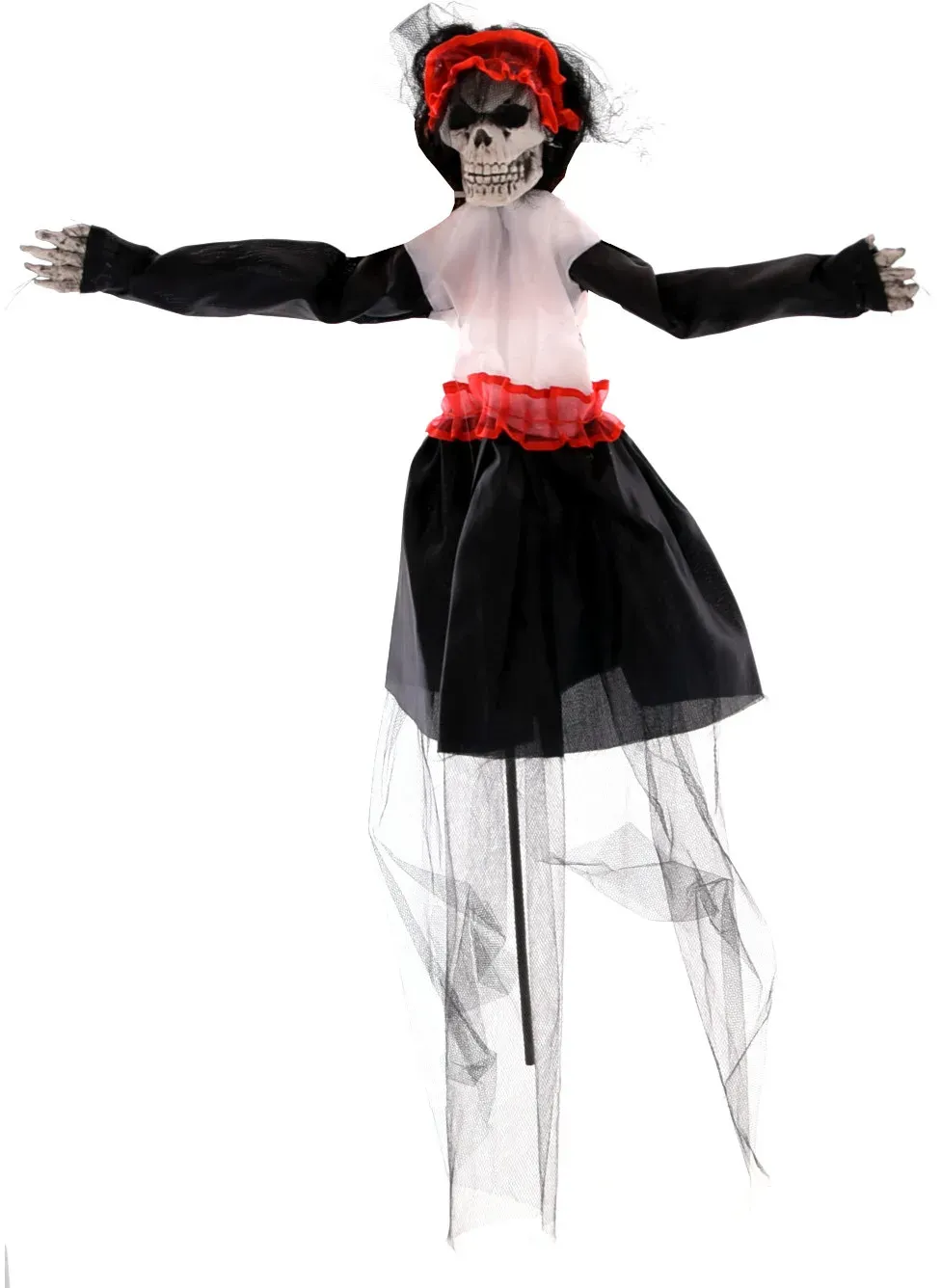 Halloween Dekoration - Steckfigur Skelett Braut (25cm)