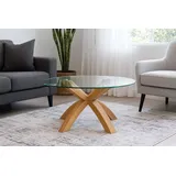 moebel-direkt-online Couchtisch rund Braun Eiche 0,0 x 0,0 cm
